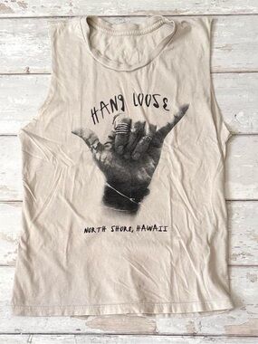 Women’s S/M North Shore Hangloose Hawaii Tank Top Casual Size Small
